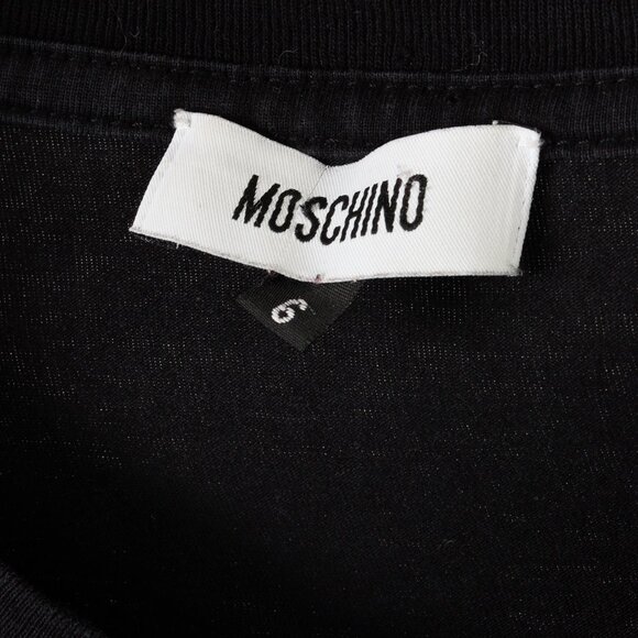 Moschino Black Cotton Princess Diana-Graphic Tee - Picture 7 of 7